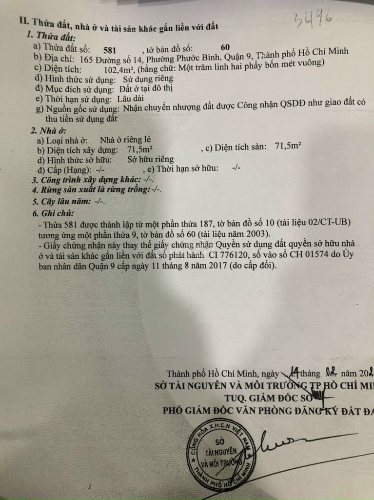 Cần bán Nhà mặt tiền đường 14, Phường Phước Bình, Diện tích 103m², Giá Thương lượng - LH: 0902417534