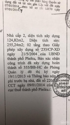 Chính chủ bán nhà 2 mặt tiền đường Lý Thái Tổ, trung tâm TP Plei Ku 2