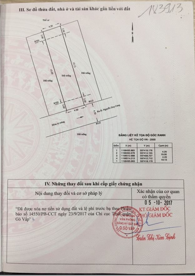 Chủ Ngợp Bank Thở OXY Bán Gấp 80M2 Đất Thổ Cư, Giá 465 Tỷ, Quang Trung F12 Quận GV 3