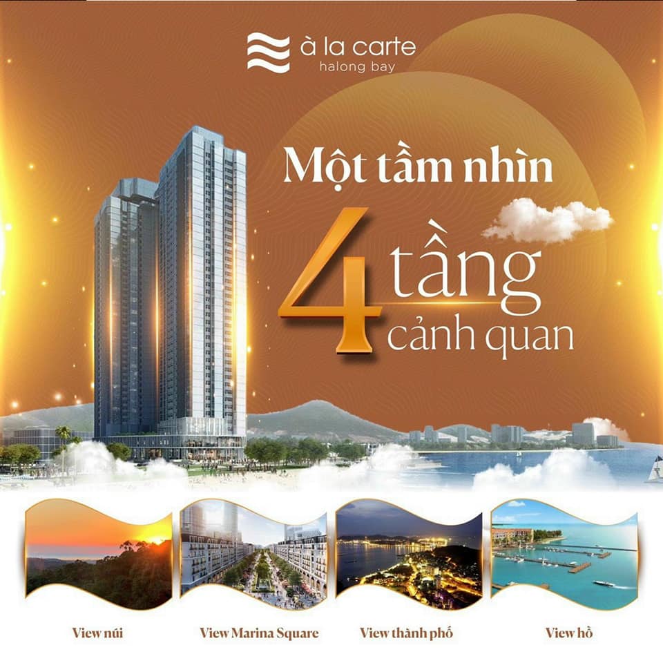 Căn hộ mặt biển hạng sang Alacarte Hạ Long Bay, 60m2, chỉ từ 3 tỷ