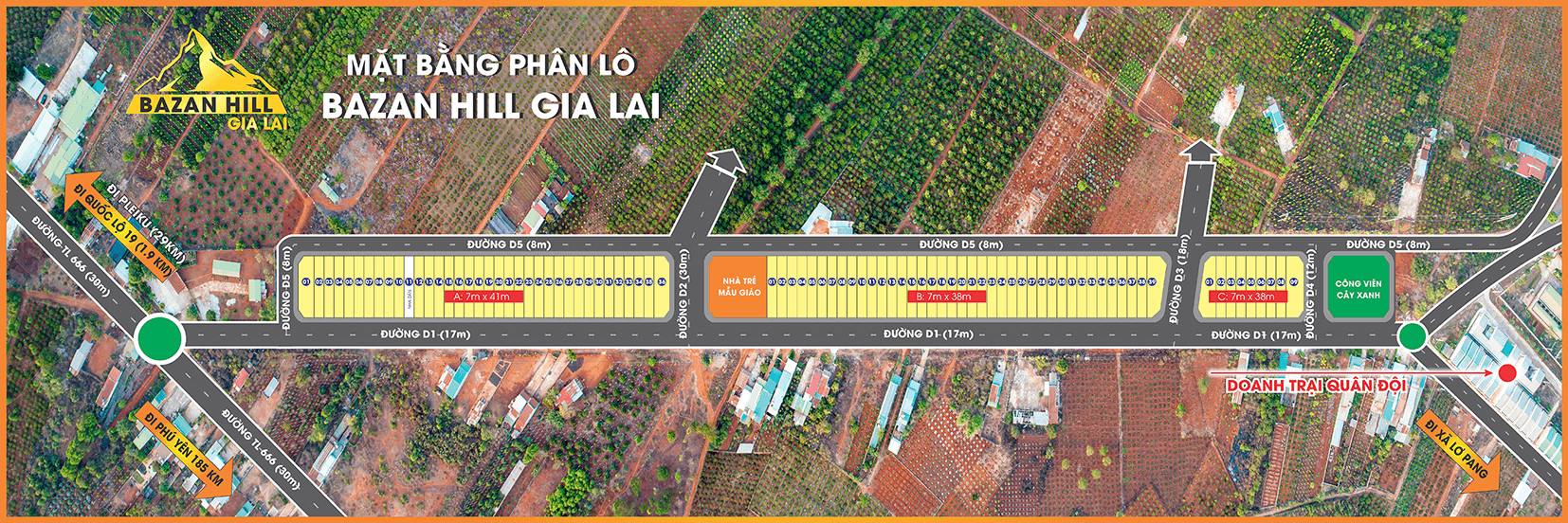 Bán 280m2 đất 2 mặt tiền sổ đỏ ngay trung tâm Mang Yang, Gia Lai, giá chỉ 5Tr/m2 6