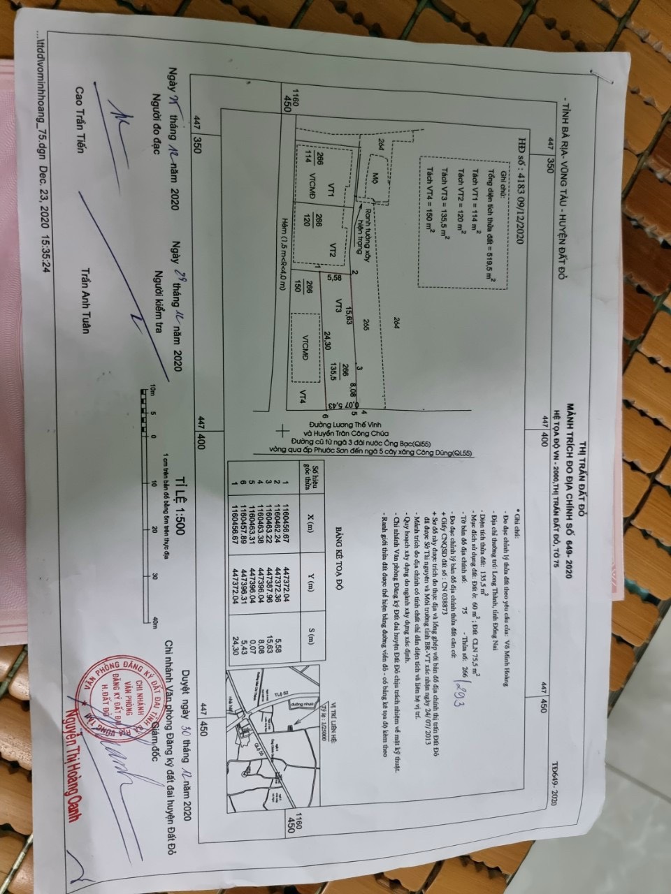 Cần bán Đất Thị trấn Đất Đỏ, Đất Đỏ, Diện tích 135m², Giá Thương lượng - LH: 0932042603 6