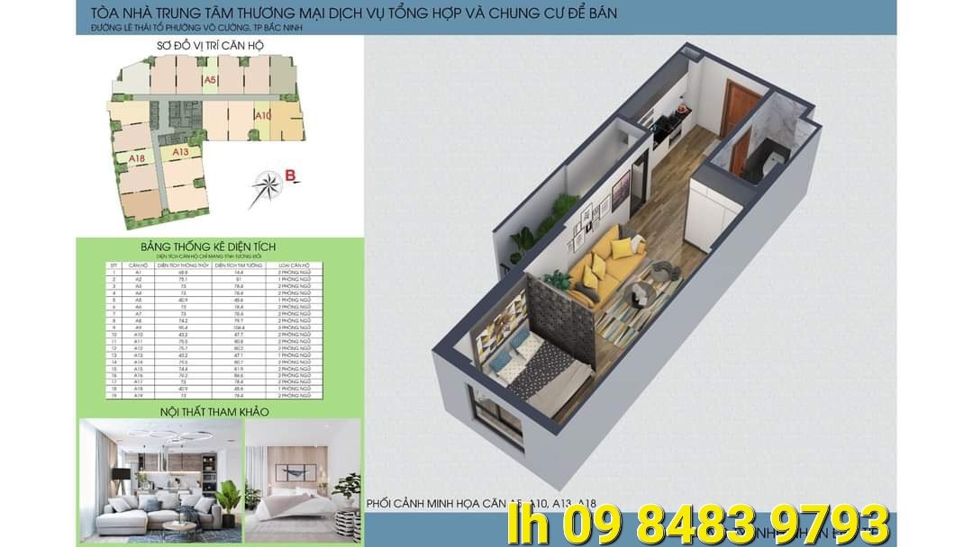 Cần bán Căn hộ chung cư dự án Chung cư Green Pearl Bắc Ninh, Diện tích 43m², Giá Thương lượng - LH: 0984839793 2