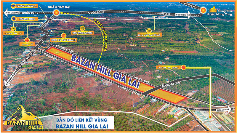 Bán 280m2 đất 2 mặt tiền sổ đỏ ngay trung tâm Mang Yang, Gia Lai, giá chỉ 5Tr/m2 5