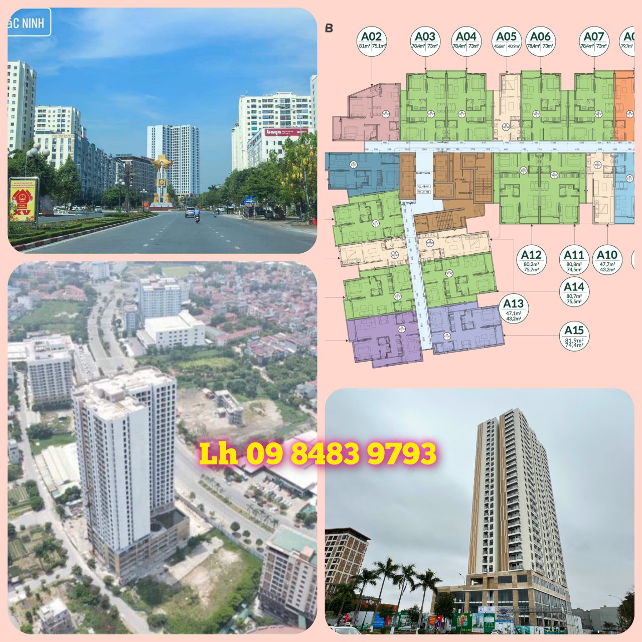 Cần bán Căn hộ chung cư Phường Võ Cường, Bắc Ninh, Diện tích 43m², Giá Thương lượng - LH: 0984839793