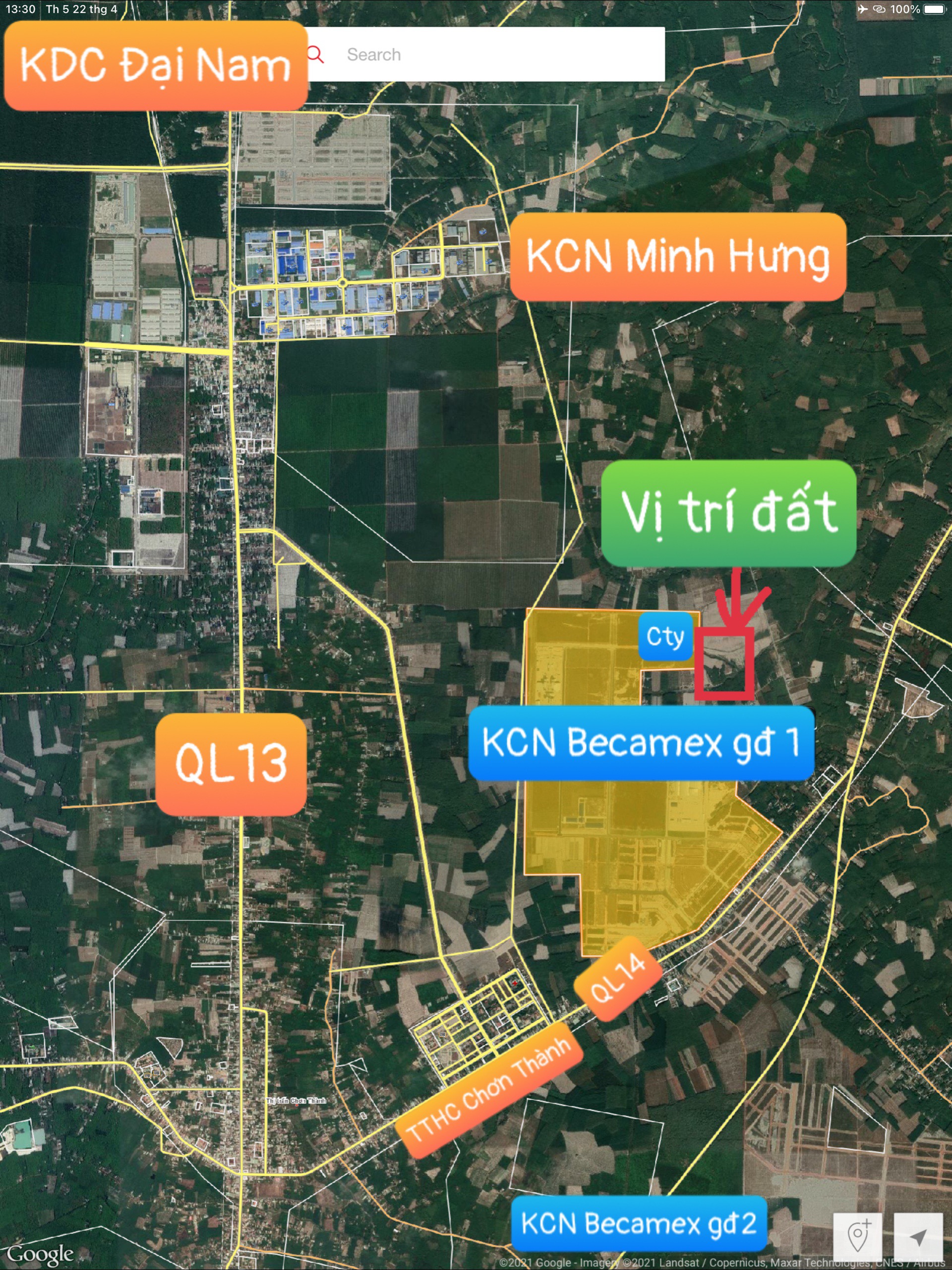 Đất cổng KCN Becamex Bình Phước, 275m2, 1tỷ088