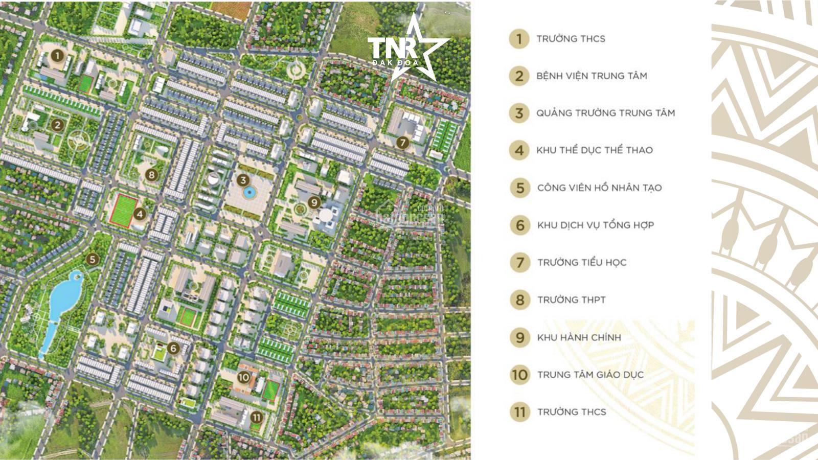 Khu đô thị kiểu mẫu tại TNR Stars Đăk Đoa nằm ngay khu hành chính Đăk Đoa 3