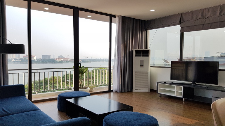 Cho thuê căn hộ dịch vụ tại Nhật Chiêu, Tây Hồ, 70m2, 1PN, ban công, view hồ, đầy đủ nội thất mới hiện đại 3