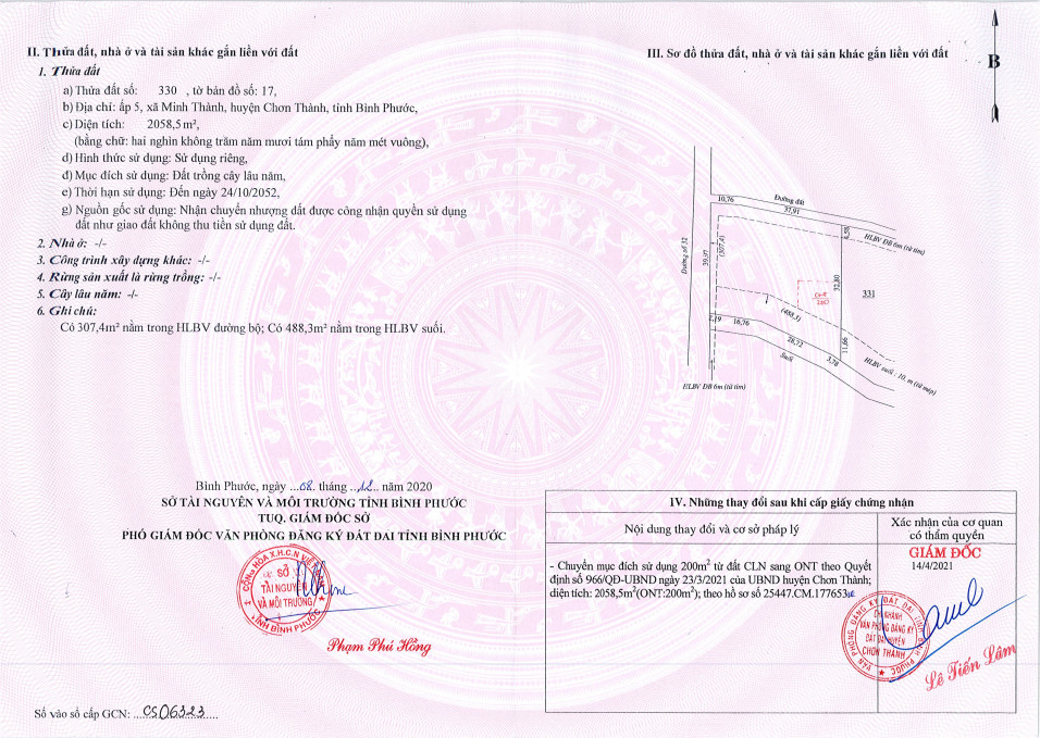 Bán Đất mặt tiền đường Đường 40 Chơn Thành diện tích 100m2-1600m2 giá rẻ 2