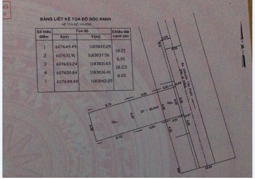 Cần bán đất  Diện tích 120m², đường Bà Cả, Xã Phú Xuân, Giá Thương lượng 2
