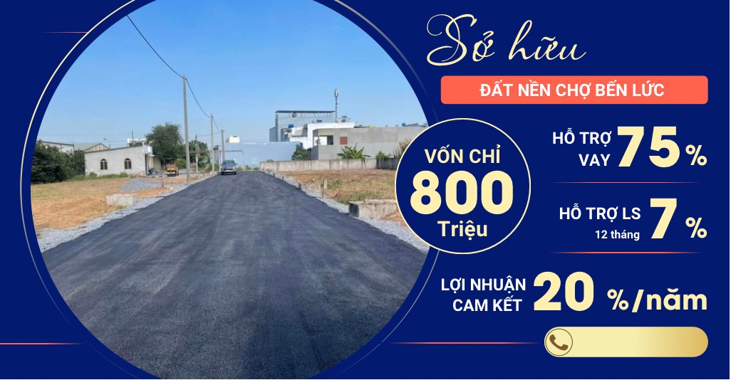 Cần bán Đất thổ cư trung tâm huyện Bến Lức, mặt tiền đường ĐT816 Nối dài - Liền kề chợ Nhựt Chánh, Diện tích 100m² - Giá 1,4 Tỷ - LH: 0377868664 2