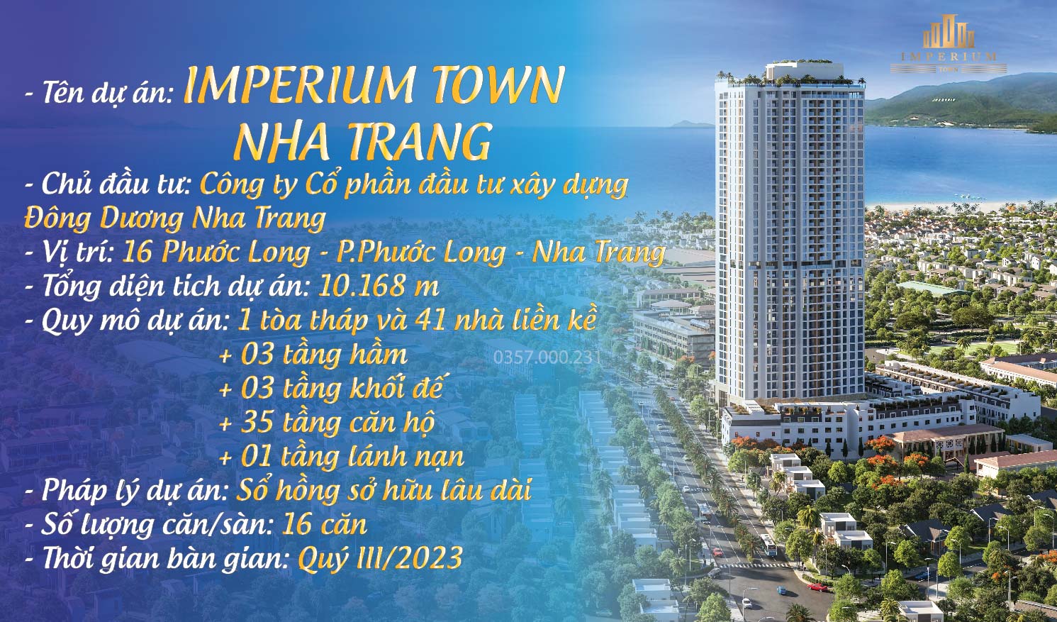 Chính thức mở bán căn hộ cao cấp IMPERIUM TOWN Nha Trang 1