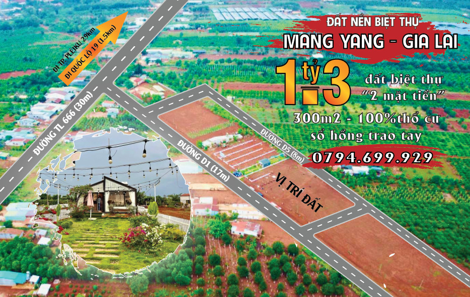Cần bán Đất dự án Dự án Bazan Hill Gia Lai, Diện tích 300m², Giá Thương lượng 3