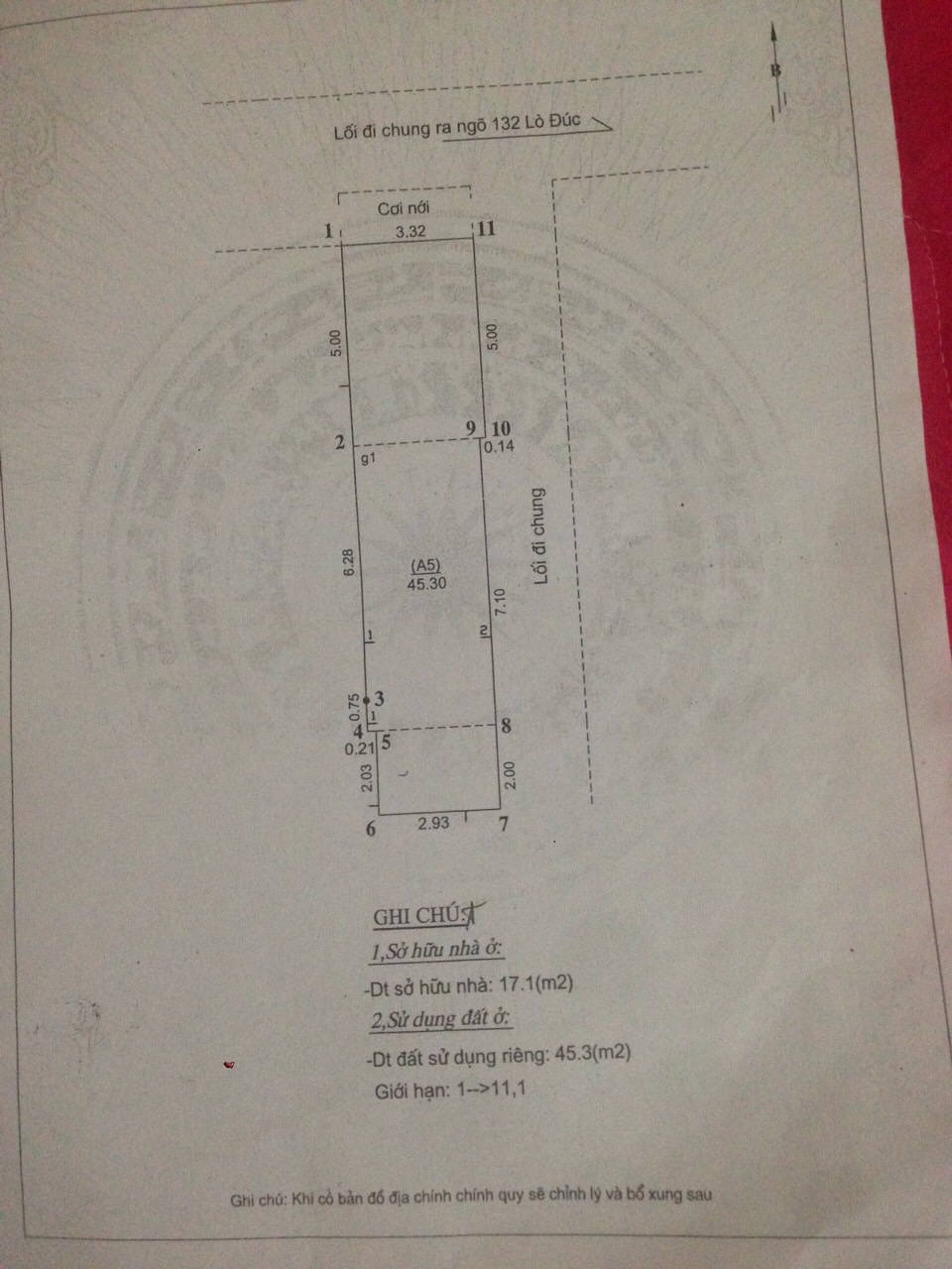 Cần bán Nhà ở, nhà cấp 4, nhà hẻm đường Lò Đúc, Phường Đống Mác, Diện tích 45.3m², Giá Thương lượng - LH: 0987852442 3