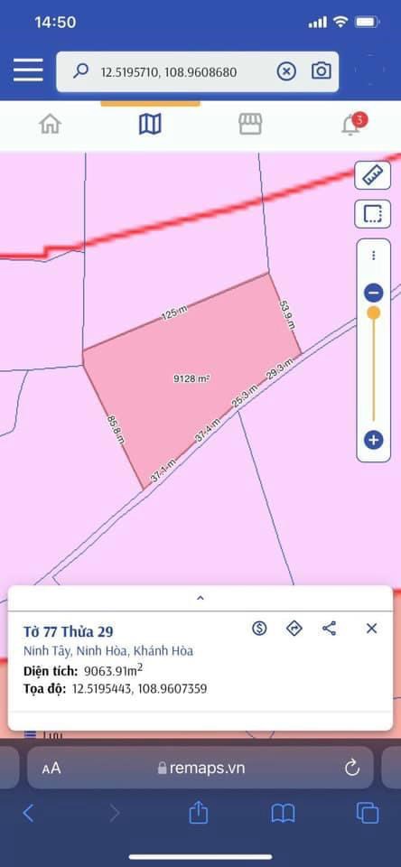 Cần bán Đất đường ĐT 1A, Xã Ninh Tân, Diện tích 9063m², Giá 3.225 Tỷ 2