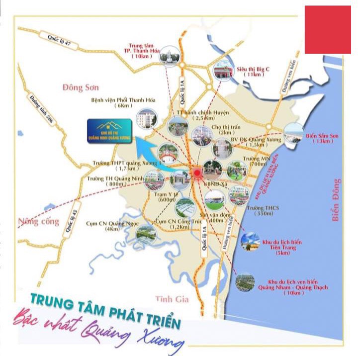 Hơn 300tr đất nền Quảng Ninh , Quàng Xương , Thanh Hóa gần QL 1A , khu công nghiệp , gần biển