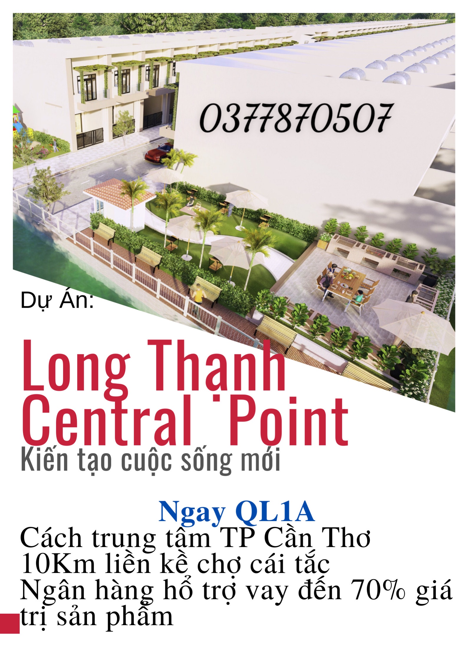 Hậu Giang : Dự án Long Thạnh Central Point hoàn toàn mới giá chỉ 500tr