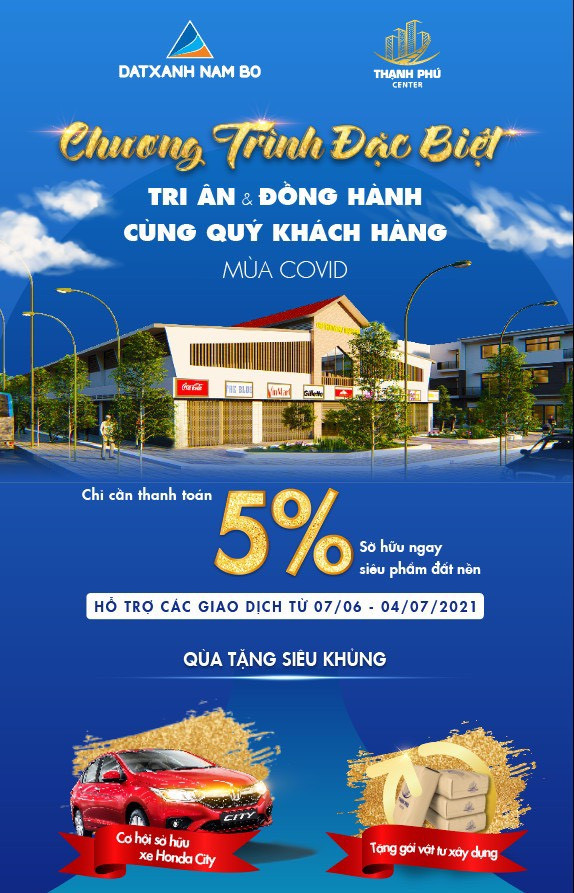 Nhận ngay SH125i khi đầu tư tại Thạnh Phú Center 2