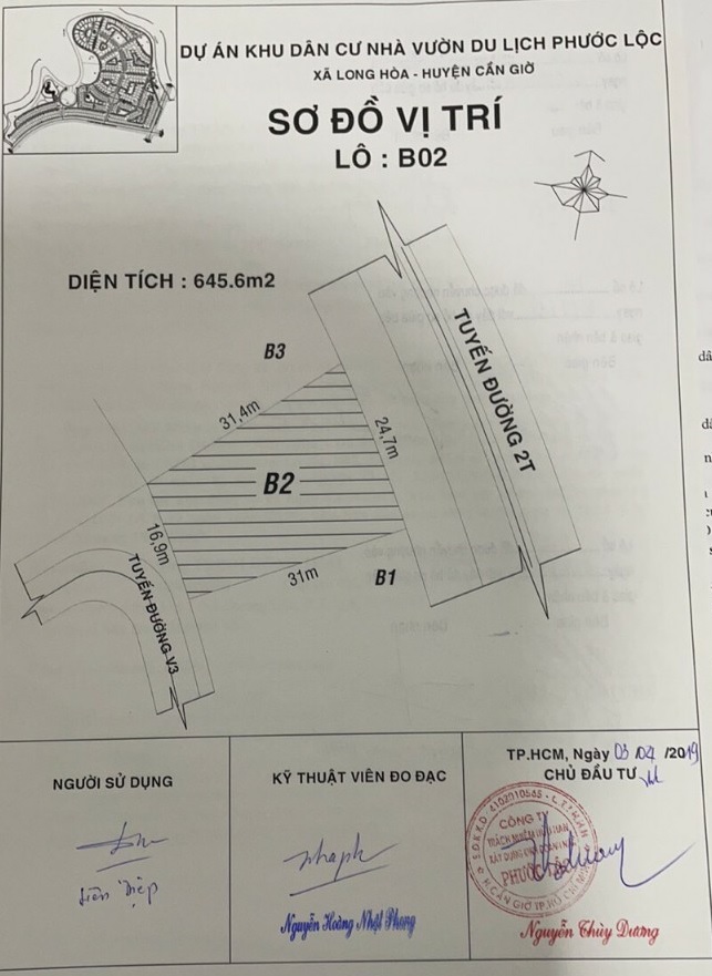bán lô B2 trong Dự Án KDC Nhà Vườn Du Lịch Phước Lộc - Huyện Cần Giờ - TP HCM 4