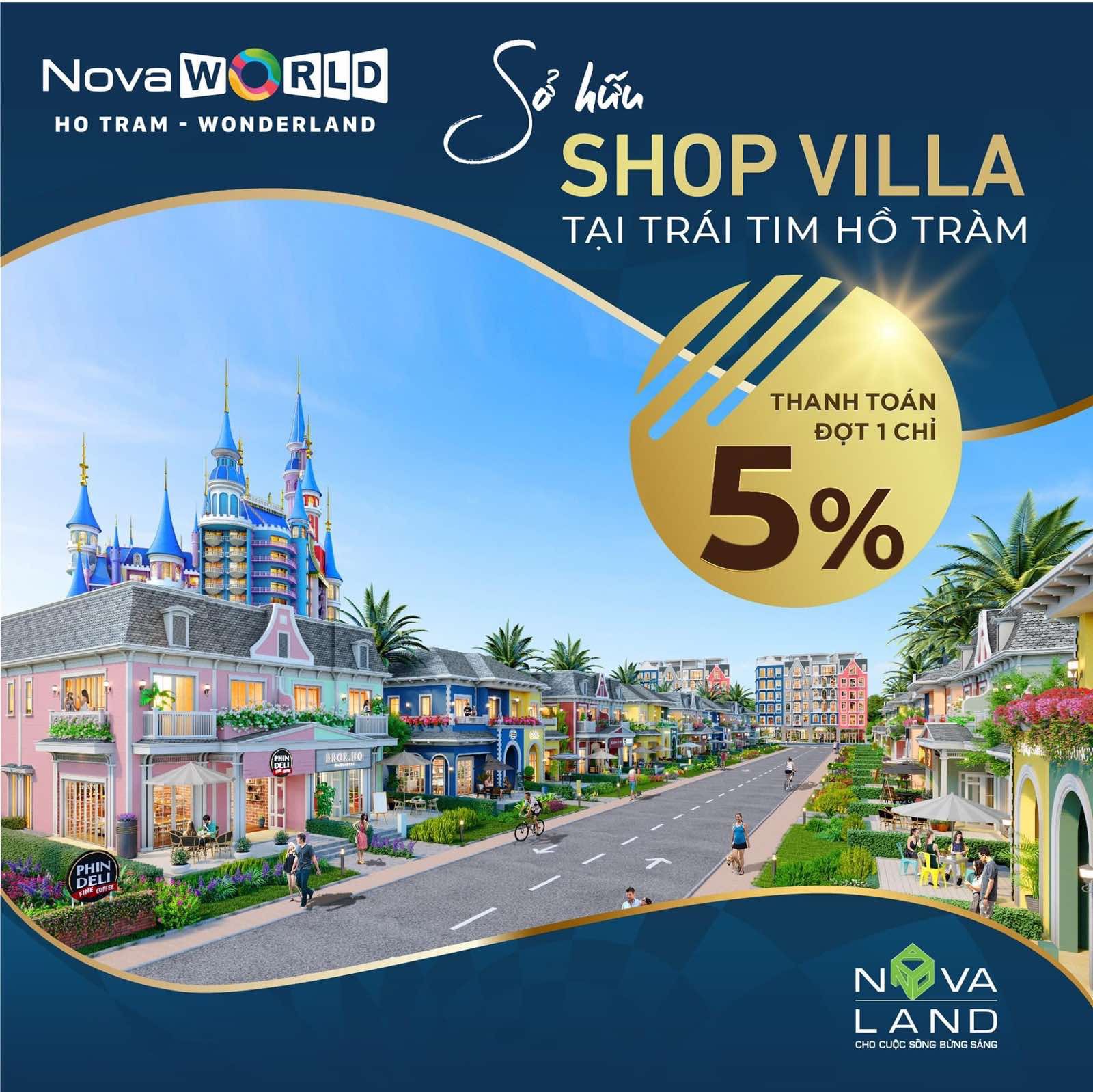 Mở bán Shop villa Wonderland của Nova world Hồ Tràm chỉ 9,8 tỷ/căn Cam kết thuê 800tr/năm 9