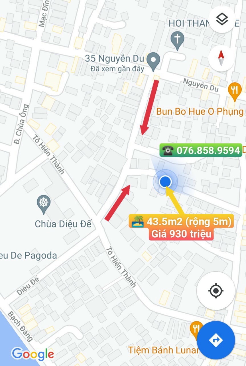 Bán đất 35 Nguyễn Du, phú cát Huế 930 triệu Chính Chủ 2