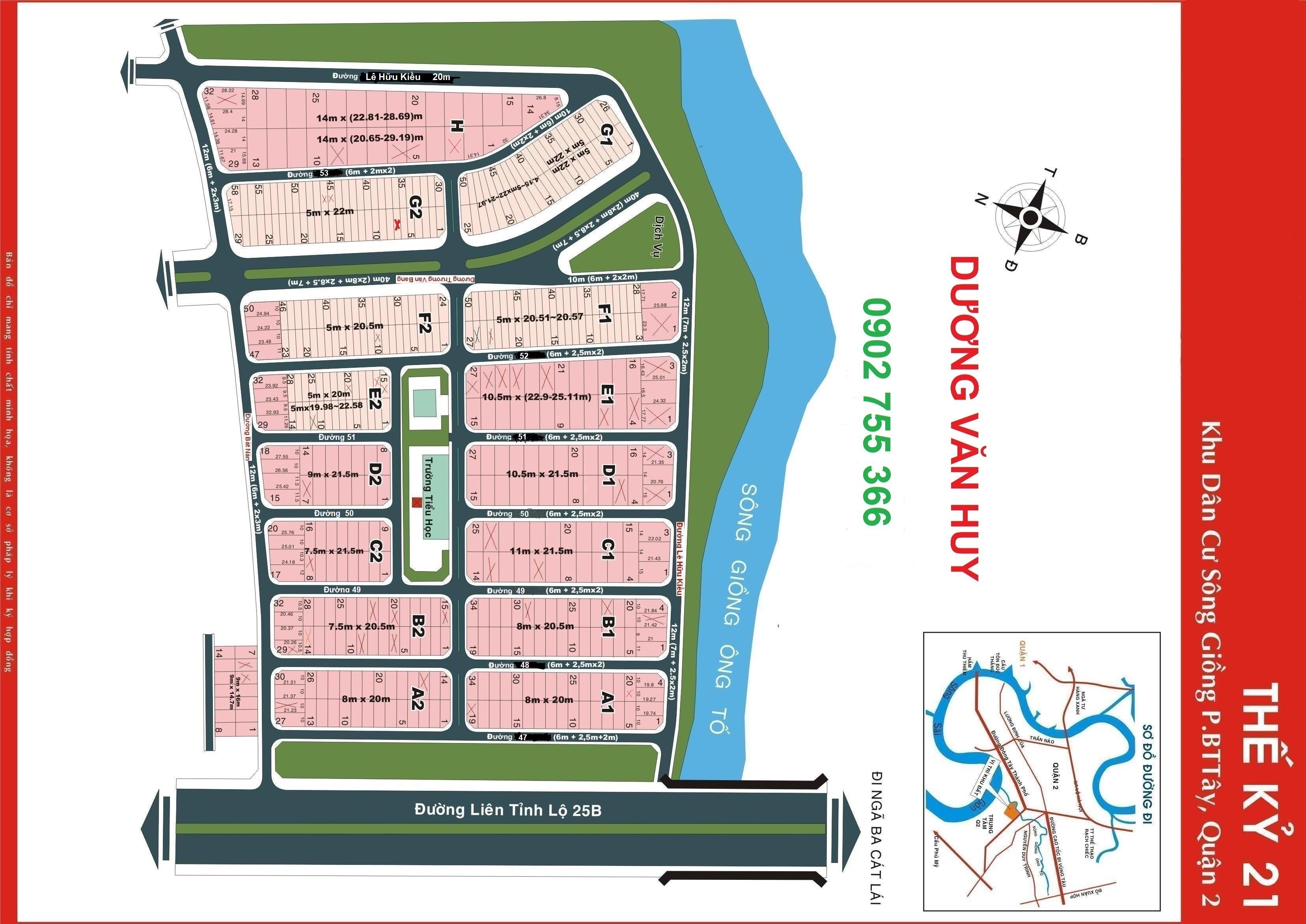 Cần bán Đất dự án Khu dân cư Thế kỉ 21, Diện tích 160m², Giá 170 Triệu/m² - LH: 0902755366