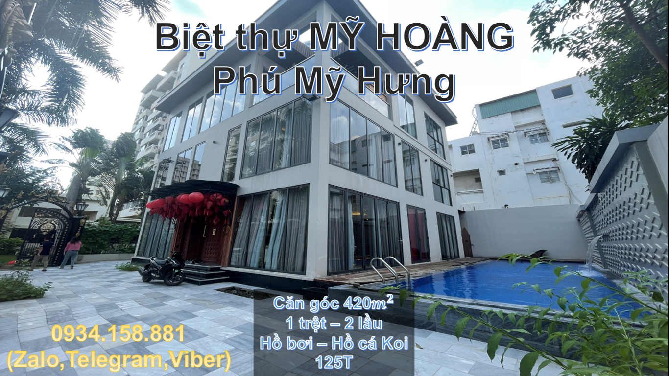 Cần bán Biệt thự dự án Phú Mỹ Hưng, Diện tích 420m², Giá 125 Tỷ - LH: 0934158881