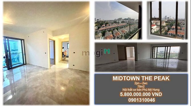 Cần bán Căn hộ chung cư dự án Midtown Phú Mỹ Hưng, Diện tích 78m², Giá Thương lượng - LH: 0934158881