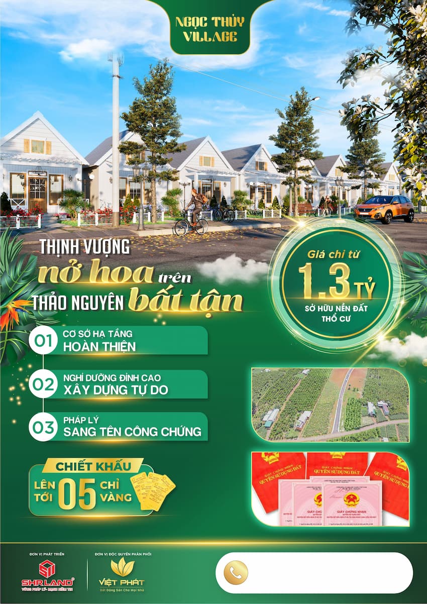 Đất vườn nghỉ dưỡng ở Bảo Lộc đang sốt, các khách hàng hãy nhanh chóng đầu tư giá chỉ 1,3 tỷ/nền có SHR 2