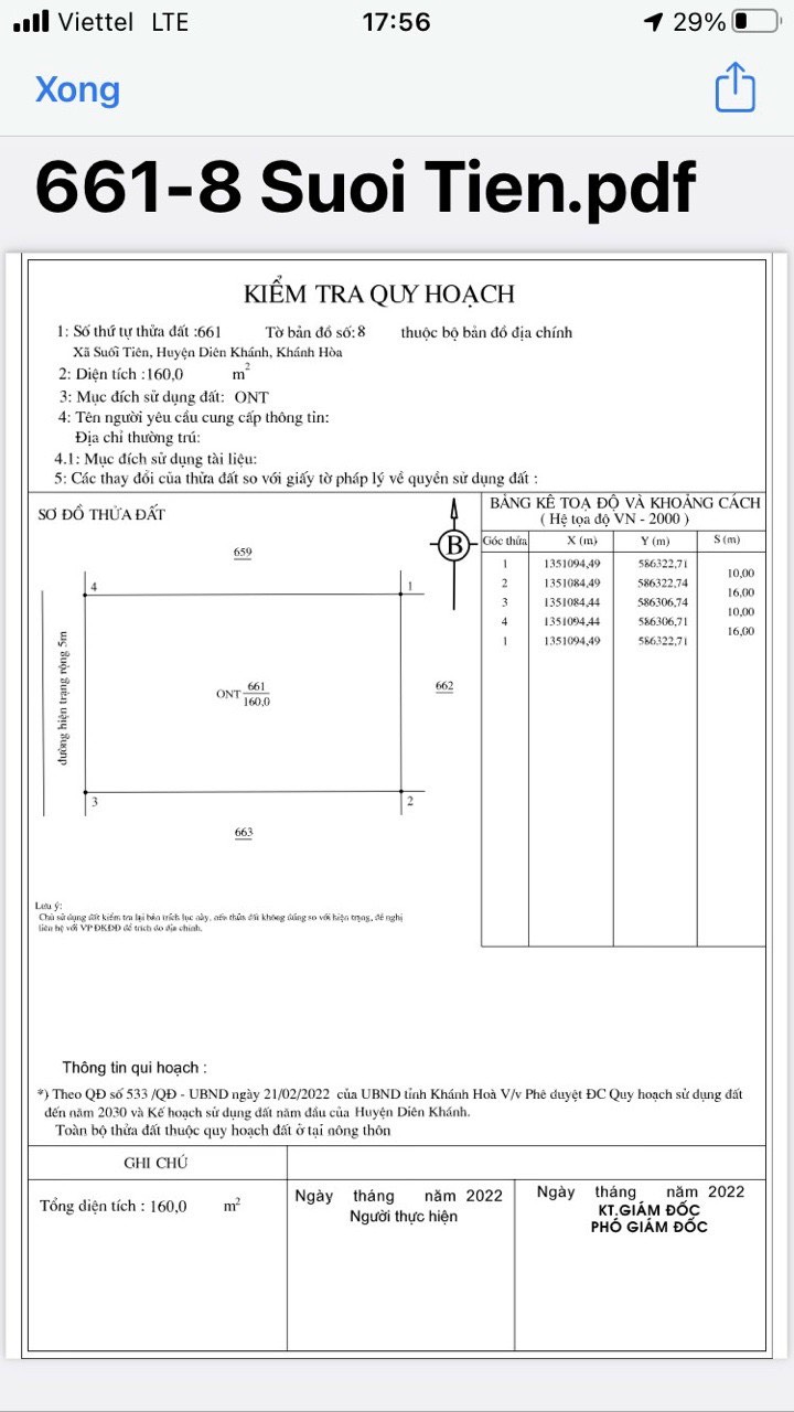 Cần bán Đất đường Cây Duối, Xã Suối Tiên, Diện tích 160m², Giá 1.1 Tỷ 2