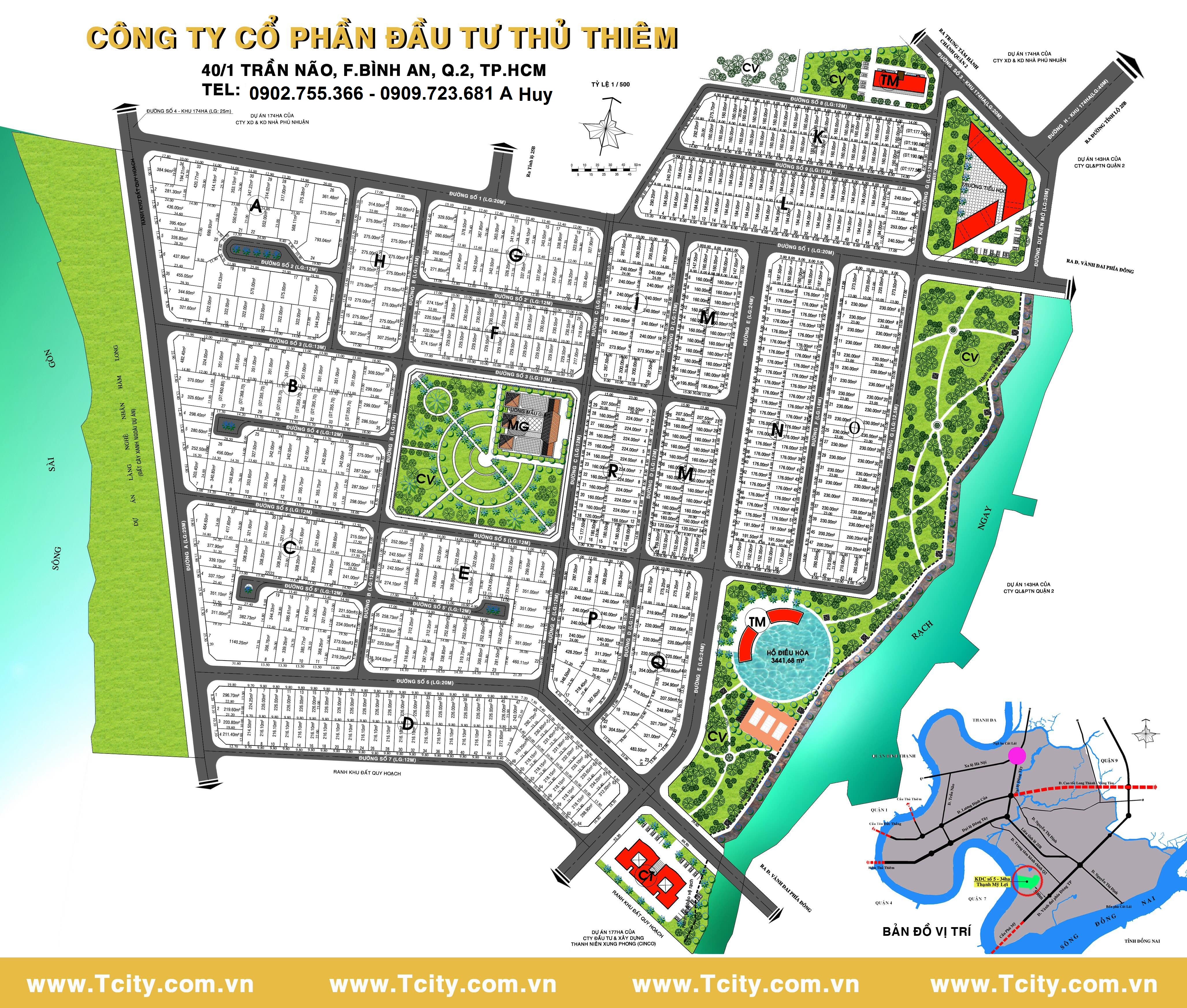 Cần bán Đất dự án Khu Dân cư Thủ Thiêm Villa, Diện tích 172m², Giá 170 Triệu/m² - LH: 0909723681 1