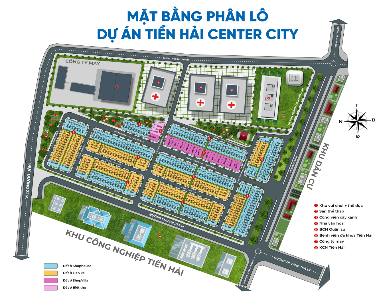 TIỀN HẢI CENTER CITY - BÁN ĐẤT NỀN SỔ ĐỎ TỪNG LÔ - GIÁ 23TR/M2 - TẶNG LUÔN 3 CHỈ VÀNG