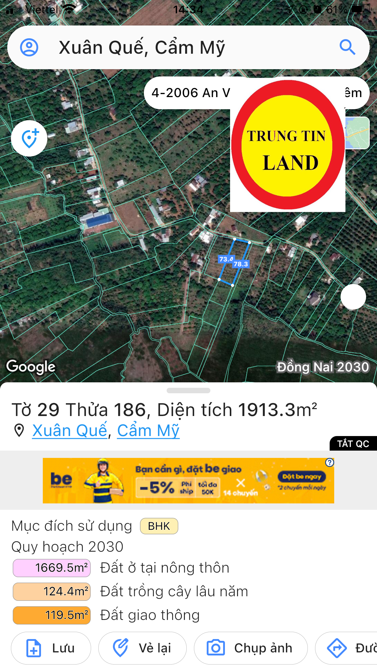 Bán 1,9 Sào Gần Sân Bay Long Thành 4,2 tỷ 3