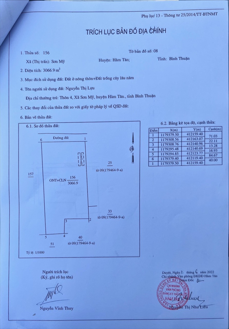 Cần bán Đất đường Quốc Lộ 55, Xã Sơn Mỹ, Diện tích 3066m², Giá 6800 Triệu - LH: 0342286171 2