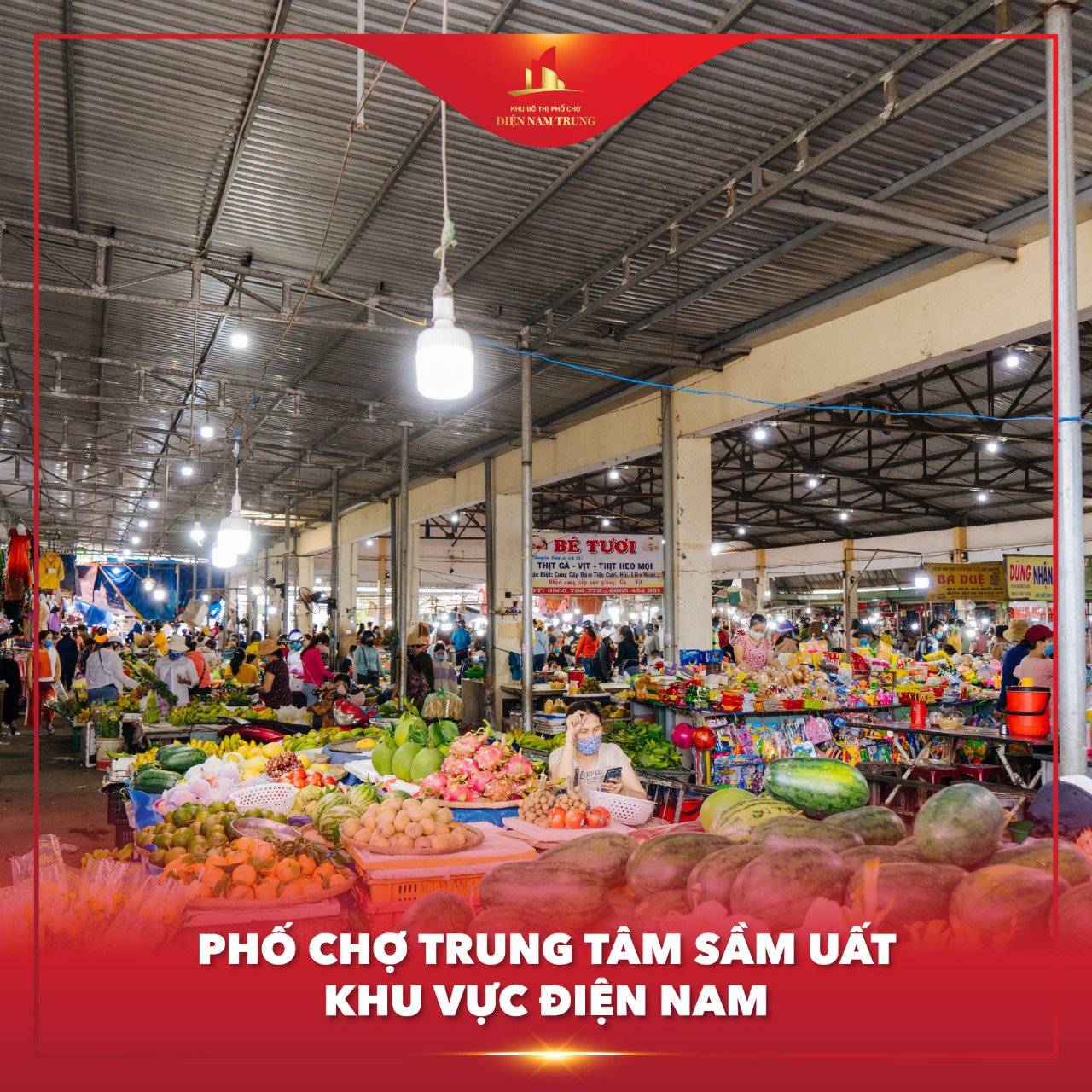 Khu phố chợ Điện Nam Trung ĐÃ CÓ SỔ ĐỎ