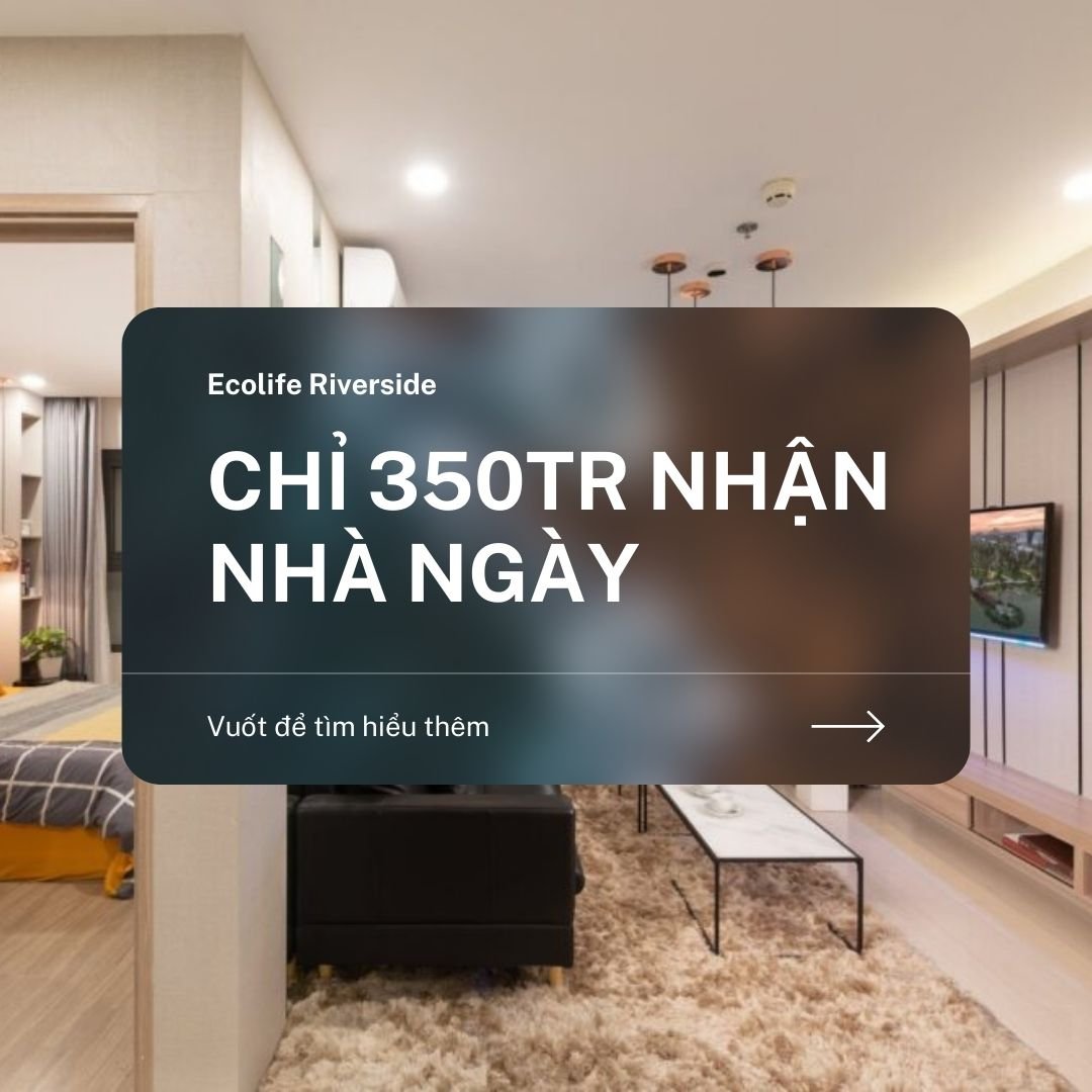 Căn hộ Chung Cư Ecolife Riverside Quy Nhơn: Thanh toán 350tr nhận nhà ngay