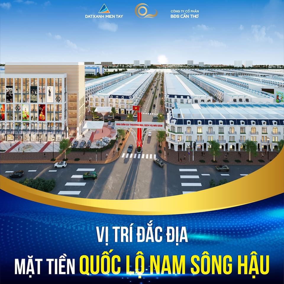 Đất nền CÓ SỔ - Giá từ 815tr đến 1tỷ 320triệu Cách Cần Thơ 15Km VẠN PHÁT SÔNG HẬU 15