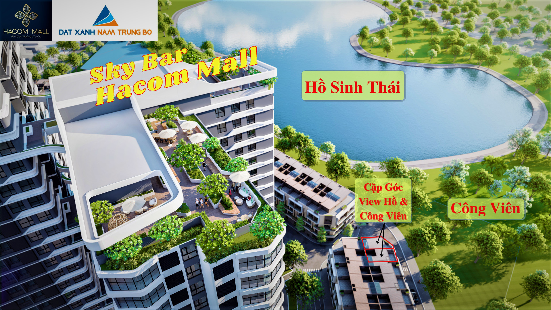Chỉ duy nhất căn góc view hồ sinh thái "Đẳng Cấp Bậc Nhất" khu Shophouse Hacom Mall Ninh Thuận 2