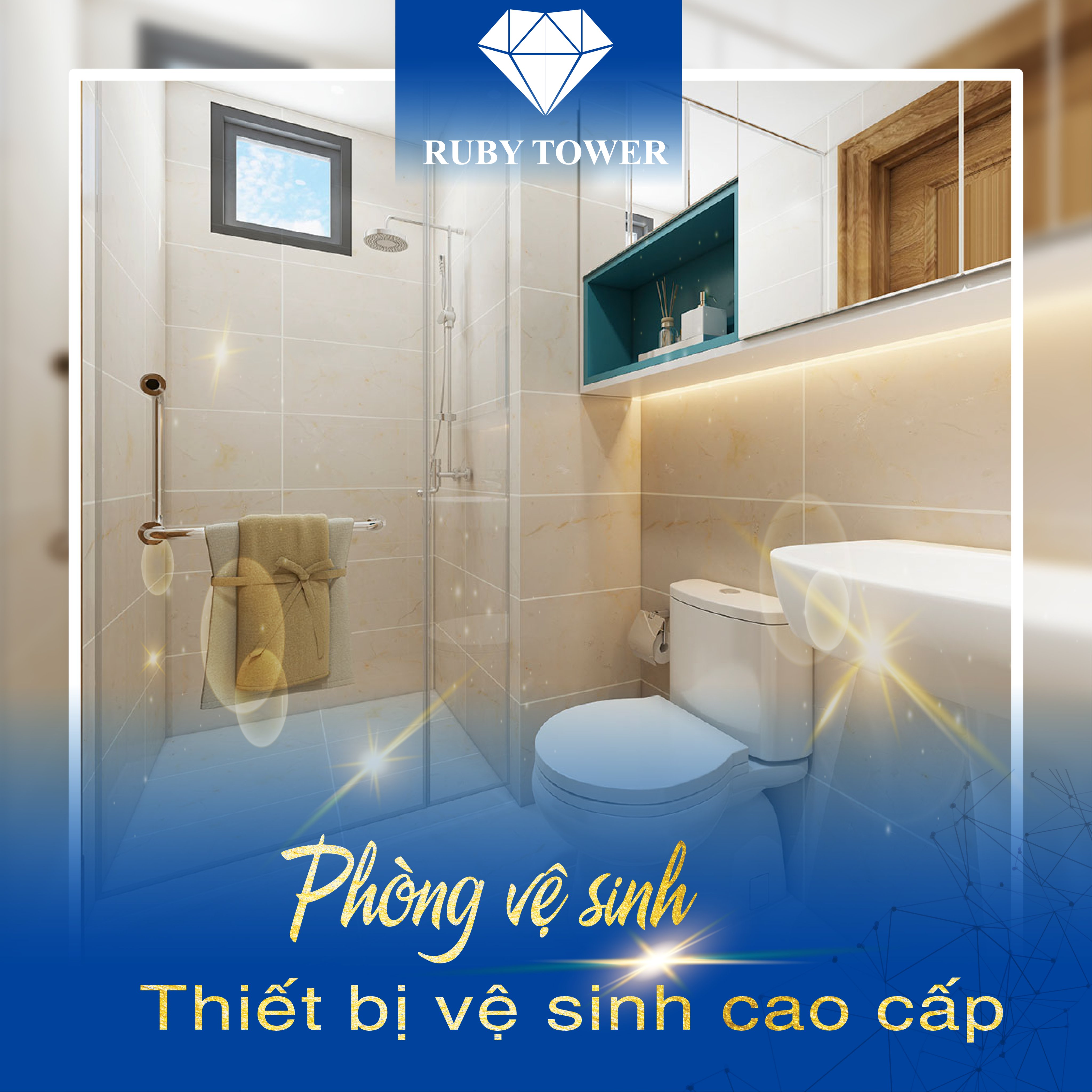 Bán căn hộ cao cấp RUBY TOWER 71m2 2 phòng ngủ 2 wc