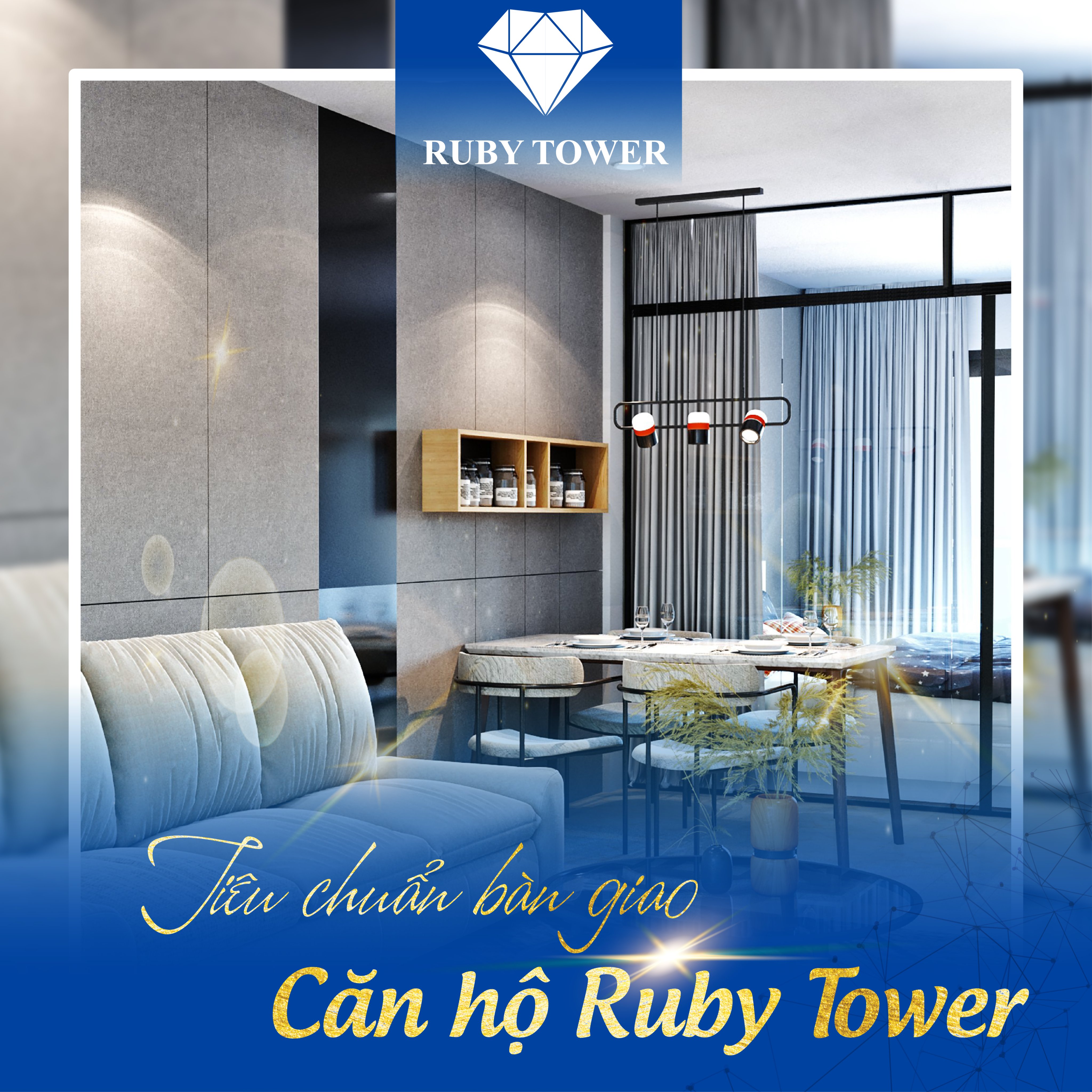 Bán căn hộ cao cấp RUBY TOWER 71m2 2 phòng ngủ 2 wc 3