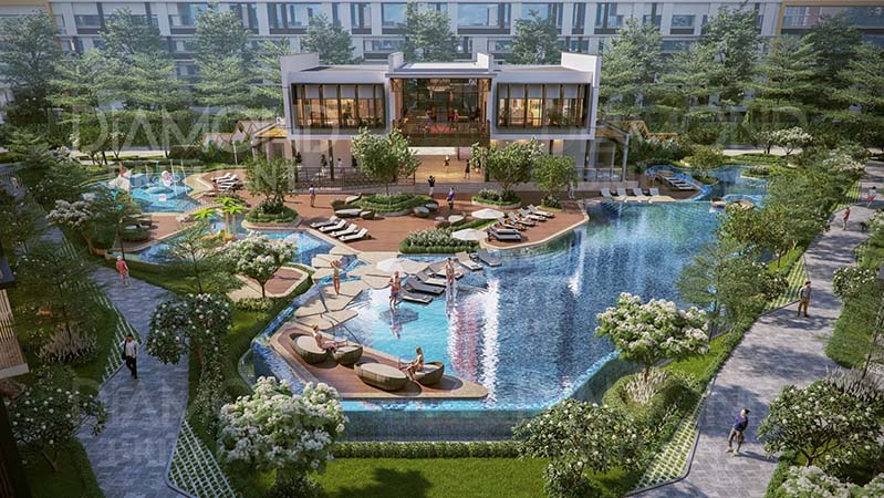 Condo Villa xa hoa nhất Celadon City trung tâm Tân Phú . Nằm giữa công viên, 1 hầm+ 4 tầng+1 lửng 5