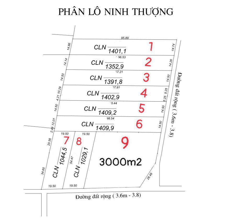 Cần bán Đất đường 26, Xã Ninh Thượng, Diện tích 1045m², Giá 320 Triệu 5