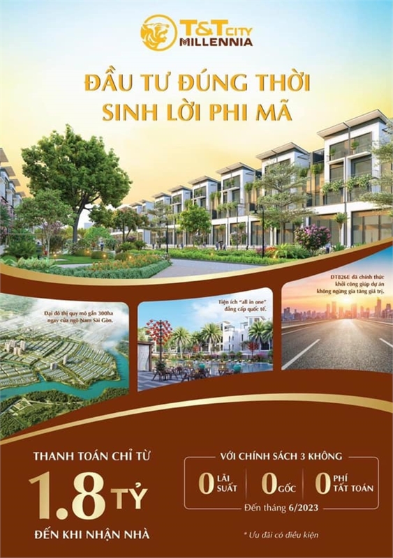 T&T CITY MILLENNIA NHÀ PHÓ 6X20 CÁCH PHÚ MỸ HƯNG 15 PHÚT