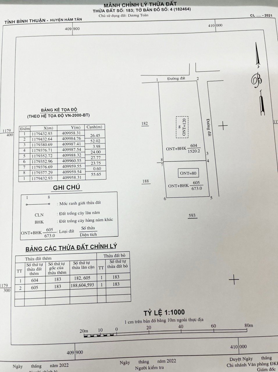 Bán Lô Có 80m2 Thổ Cư Ngay Trung Tâm Thôn 1 Sơn Mỹ - Hàm Tân, Diện tích 664m², Giá 3 Tỷ - LH: 0342286171