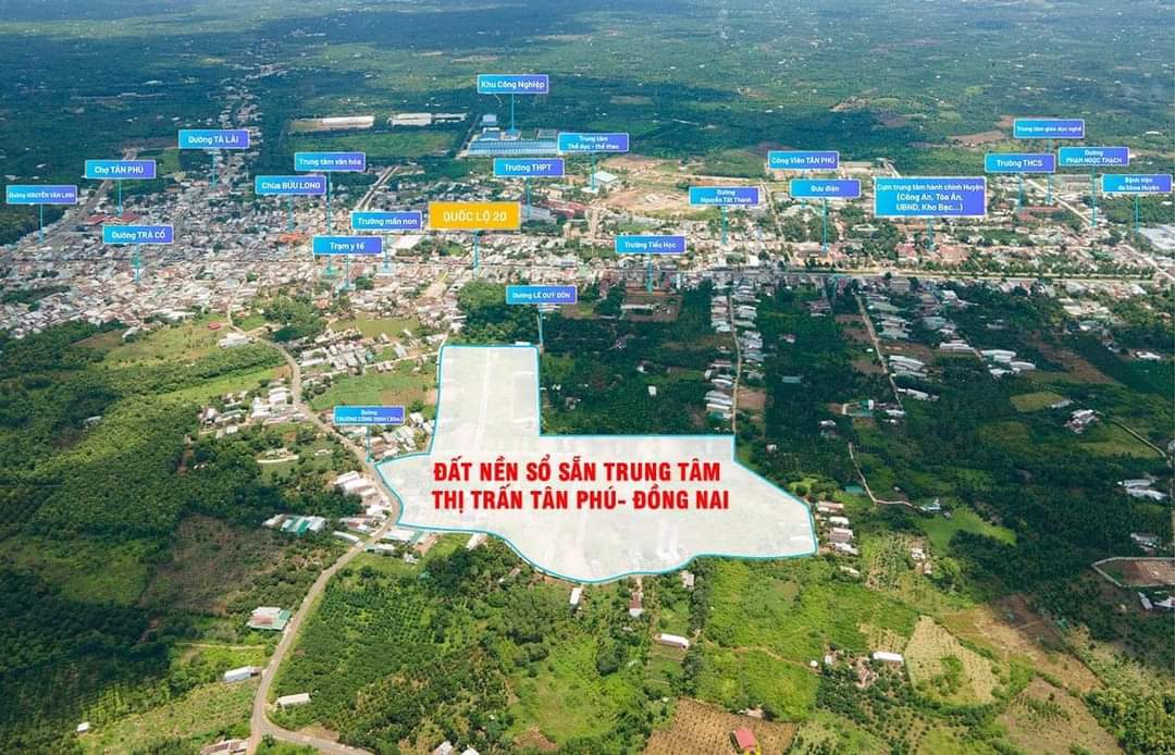 BÁN ĐẤT NỀN TẠI TRUNG TÂM TÂN PHÚ CÓ SỔ SẲN