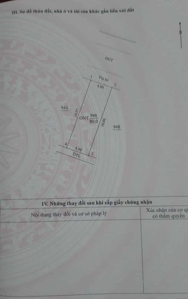 Chính chủ bán lô đất dịch vụ Tân Lập – Đan Phượng- HN 2