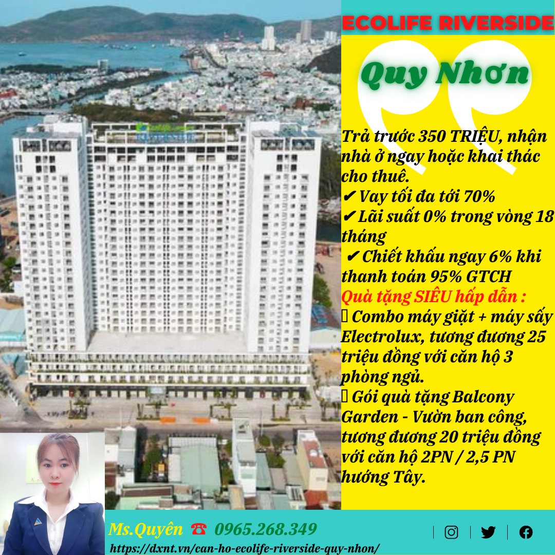 Bán Chung cư giá tốt nhất Quy Nhơn - Ecolife Riverside Quy Nhơn. 0965268349 5