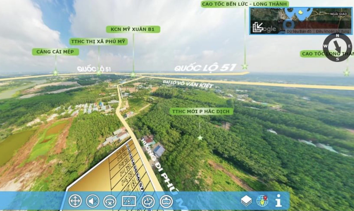 Bán đất 1,7 tỷ 200m2, 60m2 thổ cư tại Khu phố Suối Nhum phường Hắc Dịch thị xã Phú Mỹ 2