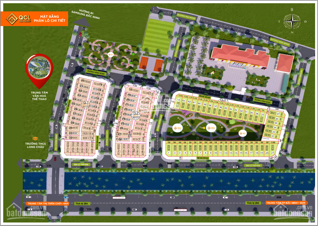 Cần bán Đất nền dự án dự án Khu đô thị QCL Yên Phong, Diện tích 88m², Giá 1716 Triệu - LH: 0366442819 2