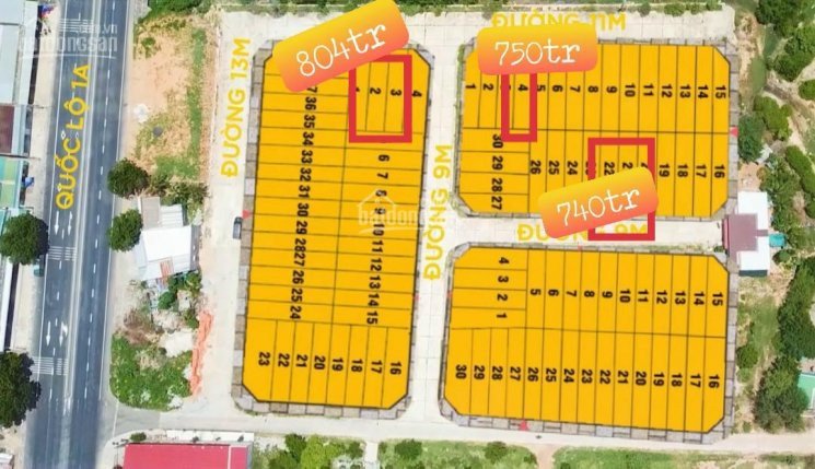 Bán Đất nền khu Tổng hợp cảng biển Cà Ná, Ninh Thuận DT: 90 - 98m2, giá 704 - 804 triệu/nền 1